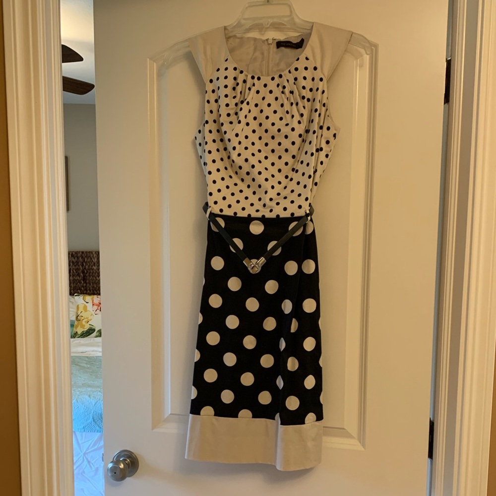 Limited dress with skinny belt, size 0